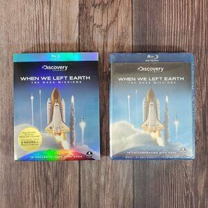 When We Left Earth: The NASA Missions Blu-Ray Disc, 2008, 4-Disc Set.